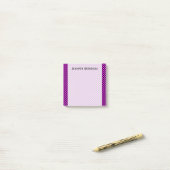 Eenvoudig patroon Fuchsia & Black Stripes Patroon  Post-it® Notes (Op bureau)
