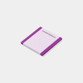 Eenvoudig patroon Fuchsia & Black Stripes Patroon  Post-it® Notes (Schuin)