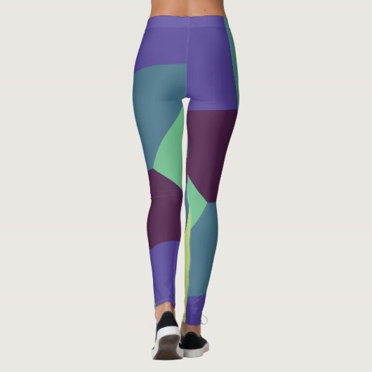 Eenvoudig patroon met mooie kleuren leggings (Achterkant)