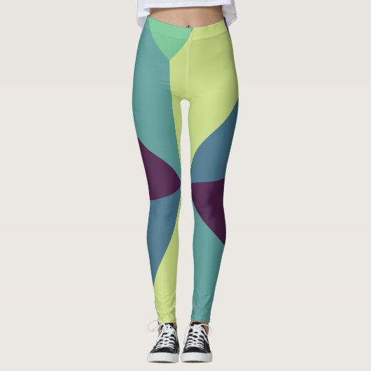 Eenvoudig patroon met mooie kleuren leggings (Voorkant)