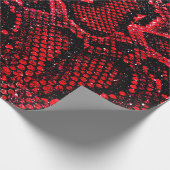 eenvoudig patroon rode slang cadeaupapier (Hoek)