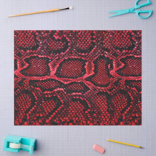 eenvoudig patroon rode slang tissuepapier (Craft)