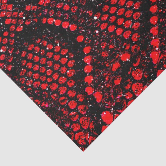 eenvoudig patroon rode slang tissuepapier (Detail)