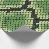 eenvoudig patroon van zwarte en groene slangen cadeaupapier (Hoek)