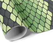 eenvoudig patroon van zwarte en groene slangen cadeaupapier (Rol Hoek)