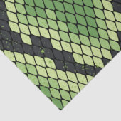 eenvoudig patroon van zwarte en groene slangen tissuepapier (Detail)