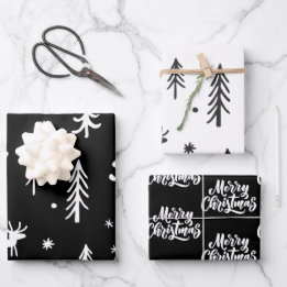 Eenvoudig patroon voor kerstillustraties inpakpapier vel