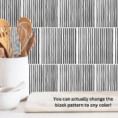 Eenvoudig patroon Zwart Wit Strepen Tegeltje