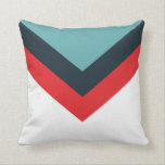 Eenvoudig Pattern Red Blue White Kussen<br><div class="desc">Eenvoudig zoals jij</div>