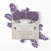 Eenvoudig Peachy Paarse  Heart Leaf Tree Kaart