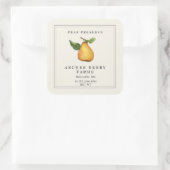 Eenvoudig Pear Preserve Jam Jar Label (Tas)