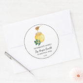 Eenvoudig Pepermunt Geïnfuseerde Honing Label (Envelop)