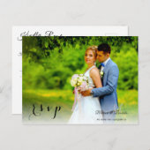 Eenvoudig, persoonlijk aangepast foto-Rsvp-Briefka Briefkaart (Voorkant / Achterkant)
