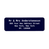 Eenvoudig, persoonlijk adres voor externe grafisch etiket (Voorkant)