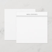 Eenvoudig persoonlijk artikel aan de zwarte en wit notitiekaartje (Voorkant / Achterkant)