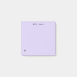 Eenvoudig Persoonlijk Briefpapier Monogram Licht P Post-it® Notes