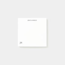 Eenvoudig persoonlijk briefpapier monogram wit