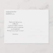 Eenvoudig persoonlijk huwelijk bedankt briefkaart (Achterkant)