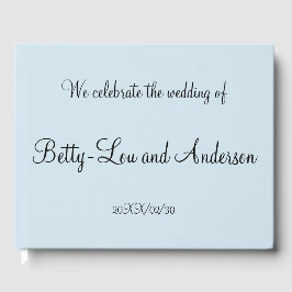 Eenvoudig persoonlijk huwelijksboekje gastenboek