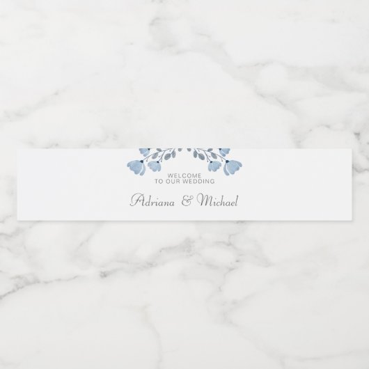 Eenvoudig persoonlijk tintje waterfles etiket (Enkel label)