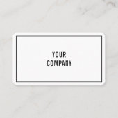 Eenvoudig persoonlijk zwart-wit Visitekaartje (Voorkant)