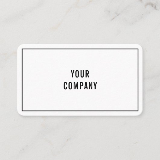 Eenvoudig persoonlijk zwart-wit Visitekaartje (Voorkant)