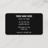 Eenvoudig persoonlijk zwart-wit Visitekaartje (Achterkant)