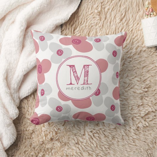 Eenvoudig persroze kinderlogo kussen (Deken)