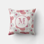 Eenvoudig persroze kinderlogo kussen (Achterkant)