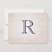 Eenvoudig Perzik Purple Heart Leaf Boom Save the D Save The Date (Achterkant)