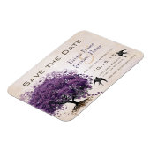 Eenvoudig perzikoortsheinboombruiloft opslaan Datu Magneet (Linkerzijde)