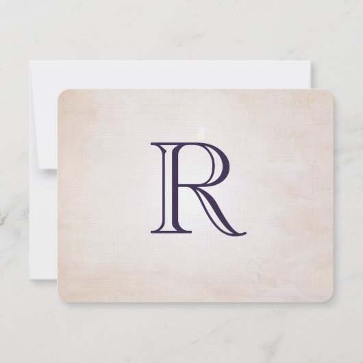 Eenvoudig Perzikpaarse Hartblad Boom Save the Date (Achterkant)