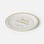 Eenvoudig pictogram voor kerstbomen Gold en wit Papieren Bordje (Gekanteld)