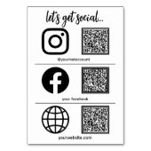 Eenvoudig pictogram voor sociale media | QR-codeta Kaart (Voorkant)