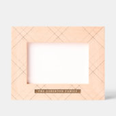 Eenvoudig plaid patroon familienaam gegraveerde lijstjes (Voorkant)