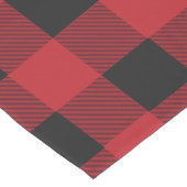 Eenvoudig Plaid rood en zwart Lange Tafelloper (Hoek)