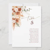 eenvoudig plan bohemian Script trouwtafel nummer Kaart (Voorkant)