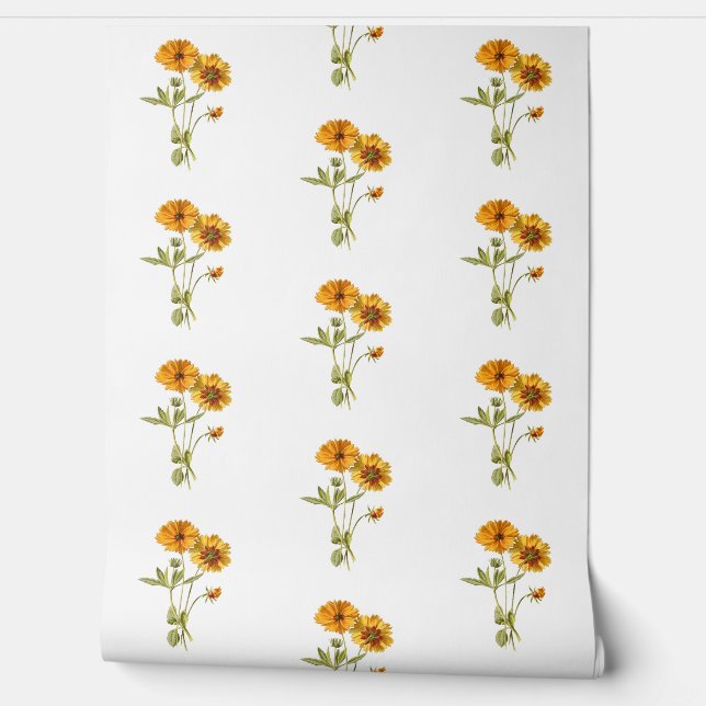 Eenvoudig Plant met gele bloemen Behang (Afrollen)