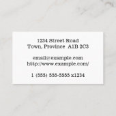 Eenvoudig plastisch chirurg-Visitekaartje Visitekaartje (Achterkant)