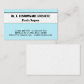 Eenvoudig plastisch chirurg-Visitekaartje Visitekaartje (Voorkant / Achterkant)