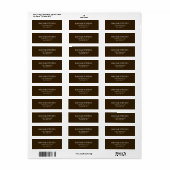 Eenvoudig platin bruin elegant modern etiket (Full Sheet)