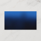 Eenvoudig platte blauw, uniek visitekaartje (Achterkant)