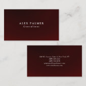 Eenvoudig platte brownrode achtergrond visitekaartje (Voorkant / Achterkant)