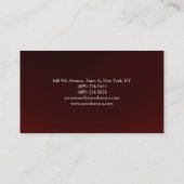 Eenvoudig platte brownrode achtergrond visitekaartje (Achterkant)