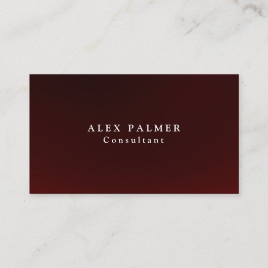 Eenvoudig platte brownrode achtergrond visitekaartje (Voorkant)