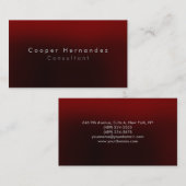 Eenvoudig platte Elegant Brownish Red Minimalist Visitekaartje (Voorkant / Achterkant)