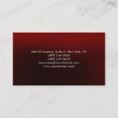 Eenvoudig platte Elegant Brownish Red Minimalist Visitekaartje (Achterkant)