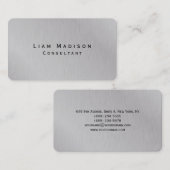 Eenvoudig platte, grijze, minimale creatief visitekaartje (Voorkant / Achterkant)