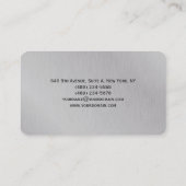 Eenvoudig platte, grijze, minimale creatief visitekaartje (Achterkant)