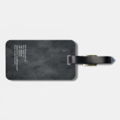 Eenvoudig platte grijze Trendy Modern minimalist Bagagelabel (Achterkant horizontaal)